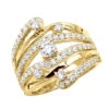 18K Yellow Gold Right Hand Ladies Diamond Ring 1.18ct