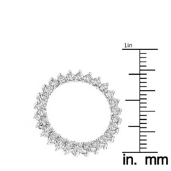 1 Carat Round Diamond Circle Of Love Pendant For Women 18K Yellow Gold -Luxurman 18k gold round diamond circle of love pendant for women 1 carat rulerwh 1