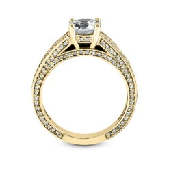 18K White Gold Round Diamond Engagement Ring 1.17ct 4.4mm -Luxurman 18k gold round diamond engagement ring 117ct p 34460 additional yellow
