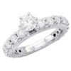 18K White Gold Round Diamond Engagement Ring 2.51ct