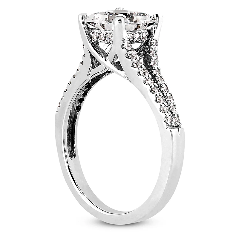 18K White Gold Round Diamond Engagement Ring Set 1.30ct 9 18K White Gold Round Diamond Engagement Ring Set 1.30ct - Image 9