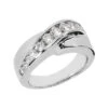 18K White Gold Round Diamond Ladies Ring 0.80ct 7.7mm