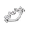 18K White Gold Round Diamond Ladies Ring 0.92ct 6mm