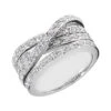 18K White Gold Round Diamond Ladies Ring 1.15ct 9.9mm