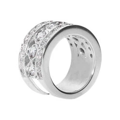 18K White Gold Round Diamond Ladies Ring 1.83ct 11.3mm 6 18K White Gold Round Diamond Ladies Ring 1.83ct 11.3mm -Luxurman 18k gold round diamond ladies ring 183ct p 32672 back white 20220426