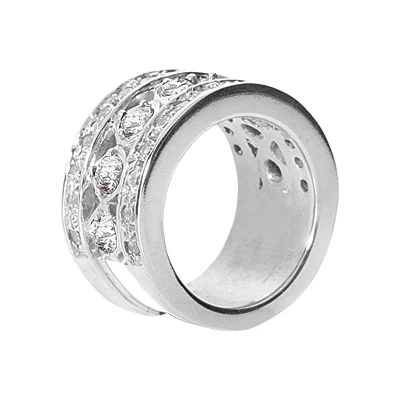 18K White Gold Round Diamond Ladies Ring 1.83ct 11.3mm 3 18K White Gold Round Diamond Ladies Ring 1.83ct 11.3mm - Image 3