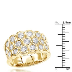18K Yellow Gold Round Diamond Ladies Ring 2.02ct 11 18K Yellow Gold Round Diamond Ladies Ring 2.02ct -Luxurman 18k gold round diamond ladies ring 202ct p 32548 rulerye