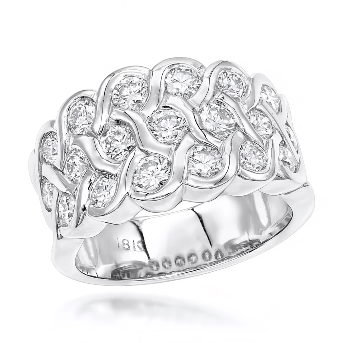 18K Yellow Gold Round Diamond Ladies Ring 2.02ct 2 18K Yellow Gold Round Diamond Ladies Ring 2.02ct - Image 2