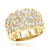 18K Yellow Gold Round Diamond Ladies Ring 2.02ct