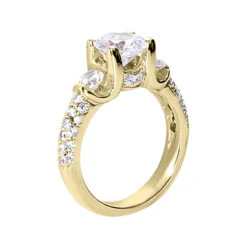 Thin 18K White Gold Round Diamond Ladies Ring 2.43ct 7 Thin 18K White Gold Round Diamond Ladies Ring 2.43ct -Luxurman 18k gold round diamond ladies ring 243ct p 32914 back yellow 20220420 20220426