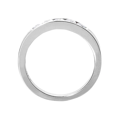 18K White Gold Round Diamond Men's Wedding Band 0.60ct 4.2mm 3 18K White Gold Round Diamond Men's Wedding Band 0.60ct 4.2mm - Image 3