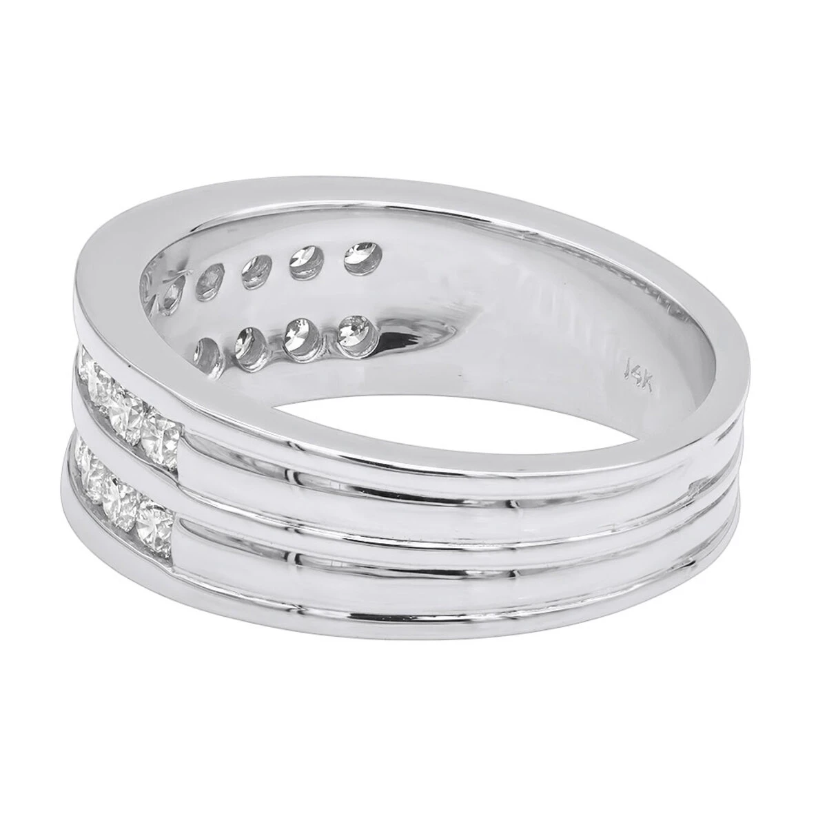 18K Rose Gold Round Diamond Men's Wedding Band 1.32ct 4 18K Rose Gold Round Diamond Men's Wedding Band 1.32ct - Image 4