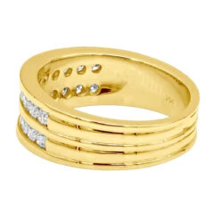 18K Rose Gold Round Diamond Men's Wedding Band 1.32ct 12 18K Rose Gold Round Diamond Men's Wedding Band 1.32ct -Luxurman 18k gold round diamond mens wedding band 132ct p 31353 backye