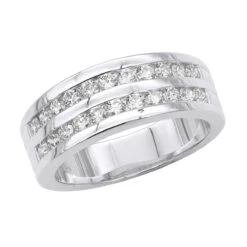 18K Rose Gold Round Diamond Men's Wedding Band 1.32ct 10 18K Rose Gold Round Diamond Men's Wedding Band 1.32ct -Luxurman 18k gold round diamond mens wedding band 132ct p 31353 wh