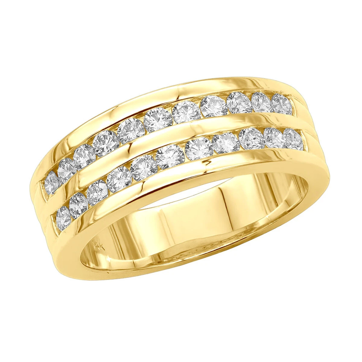 18K Rose Gold Round Diamond Men's Wedding Band 1.32ct 2 18K Rose Gold Round Diamond Men's Wedding Band 1.32ct - Image 2