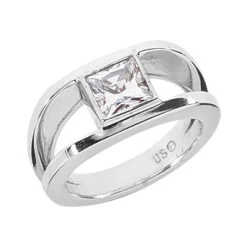 18K White Gold Women's Diamond Ring 0.63ct