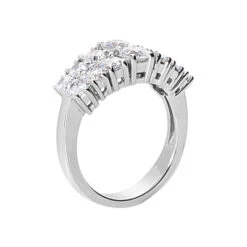 18K White Gold Women's Diamond Ring 2ct 9.6mm -Luxurman 18k gold womens diamond ring 2ct p 32734 back white 20220426