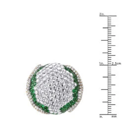 18K Yellow Gold Womens Statement Ring Unique 11 Carat Diamond Emerald Ladies Ring -Luxurman 18k gold womens statement ring unique 11 carat diamond and emerald ladies ring ruler yellow