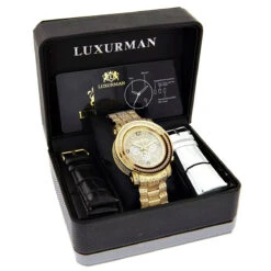 18k Yellow Gold Pltd Fully Iced Out Large Men's Diamond Watch Luxurman Escalade 48mm 3.5ct 8 18k Yellow Gold Pltd Fully Iced Out Large Men's Diamond Watch Luxurman Escalade 48mm 3.5ct -Luxurman 18k yellow gold pltd oversized mens diamond watch fully iced out luxurman escalade 35ct 968854 box