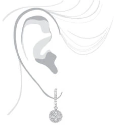 2 Carat Dangling Round Diamond Drop Earrings For Women By Luxurman 14K White Gold 10 2 Carat Dangling Round Diamond Drop Earrings For Women By Luxurman 14K White Gold -Luxurman 2 carat dangling round diamond drop earrings for women by luxurman 14k gold bodwh