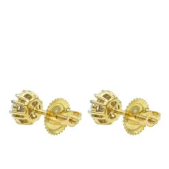 2 Carat Look 14K Yellow Gold Cluster Diamond Stud Earrings For Women 1/2ct By Luxurman 9 2 Carat Look 14K Yellow Gold Cluster Diamond Stud Earrings For Women 1/2ct By Luxurman -Luxurman 2 carat look 14k gold cluster diamond stud earrings for women 12ct by luxurman backye