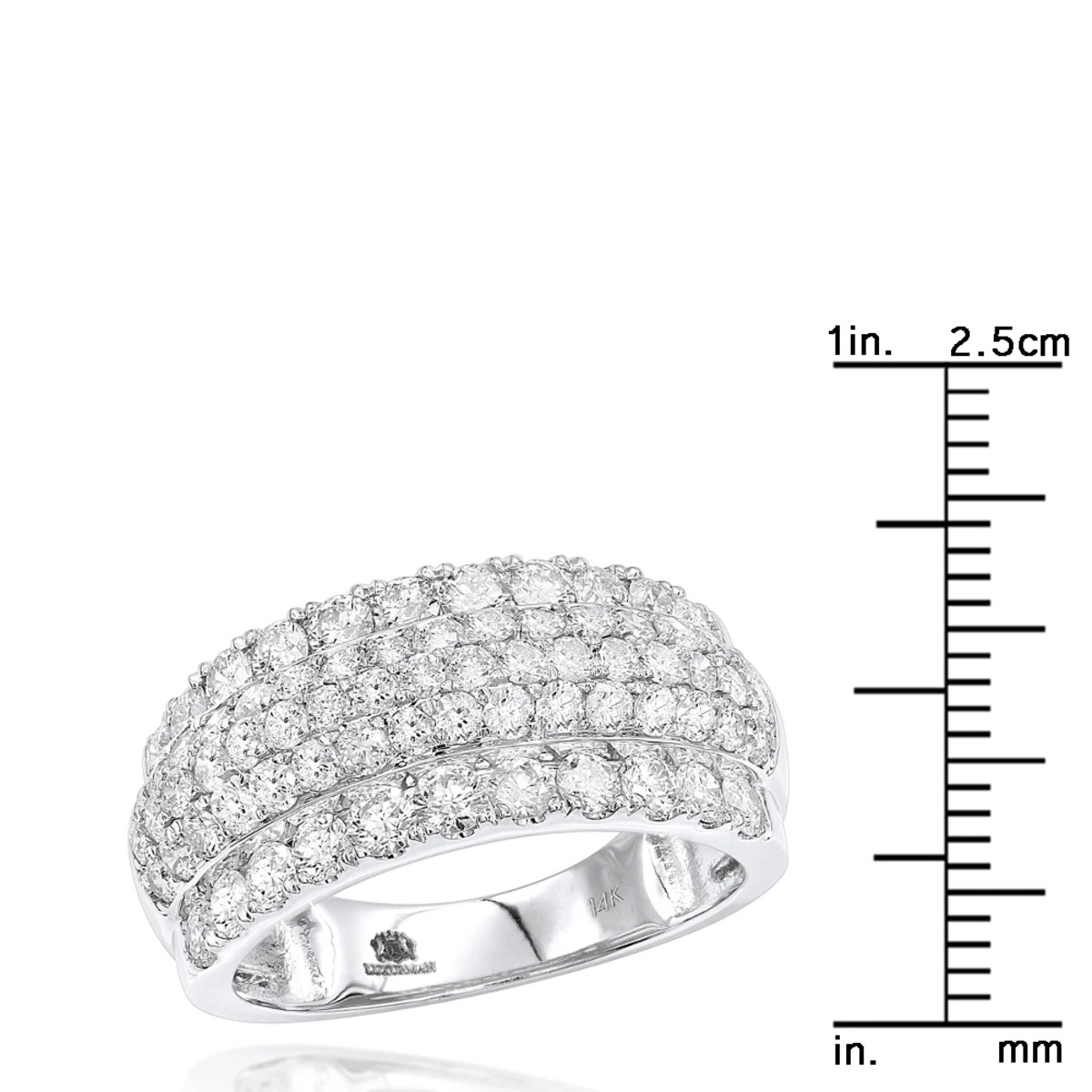 2 Carat Unique Diamond Wedding Band For Women 14K White Gold Ladies Cocktail Ring 6 2 Carat Unique Diamond Wedding Band For Women 14K White Gold Ladies Cocktail Ring - Image 6