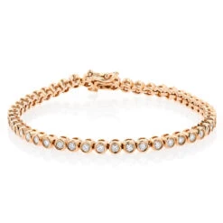 2.20 Carat Diamond Tennis Bracelet 14K Yellow Gold Bezel Set 9 2.20 Carat Diamond Tennis Bracelet 14K Yellow Gold Bezel Set -Luxurman 220 carat diamond tennis bracelet 14k bezel set p 22425 ro