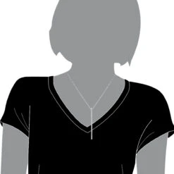 3 Inch Long Diamond Journey Necklace Ladies 14K White Gold String Pendant 0.75Ct -Luxurman 3 inch long diamond journey necklace ladies 14k gold string pendant 075ct 001275 bodwh