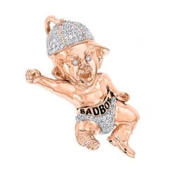 10K Yellow Gold Diamond Bad Boy Pendant 1.3ct By Luxurman 8 10K Yellow Gold Diamond Bad Boy Pendant 1.3ct By Luxurman -Luxurman 3d custom jewelry designs10k gold diamond bad boy pendant 13ct by luxurman ro