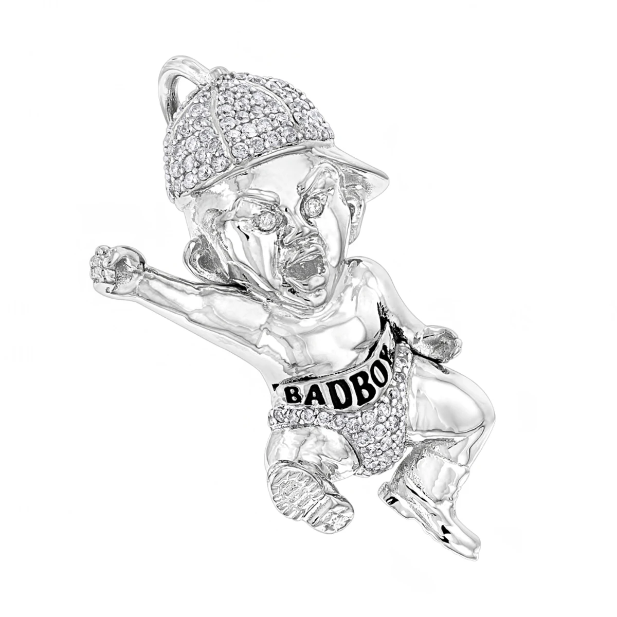 10K Yellow Gold Diamond Bad Boy Pendant 1.3ct By Luxurman 2 10K Yellow Gold Diamond Bad Boy Pendant 1.3ct By Luxurman - Image 2