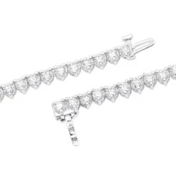 3 Prong Diamond Eternity Chain For Men And Women 14K Yellow Gold Tennis Necklace -Luxurman 3mm iced out eternity diamond chain for men women 14k gold tennis necklace 804063 backwh