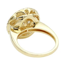 5 Carat Men's Diamond Engagement Ring 14K Yellow Gold Cluster Setting -Luxurman 5 carat mens diamond engagement ring in 14k gold cluster setting 000743 backye