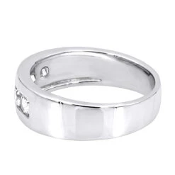 5 Year Anniversary Ring 14K White Gold Five Stone Diamond Wedding Band For Men 1ct 9 5 Year Anniversary Ring 14K White Gold Five Stone Diamond Wedding Band For Men 1ct -Luxurman 5 year anniversary ring 14k gold 5 stone diamond wedding band for men 1ct backwh