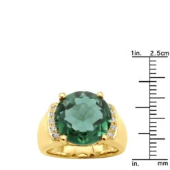 6 Carat Green Emerald Diamond Ring 14K Yellow Gold 0.15ct -Luxurman 6 carat green emerald diamond ring 14k gold 015ct p 29465 rulerye