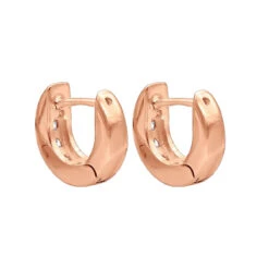 9mm Huggies 14K Yellow Gold Small Diamond Hoop Earrings For Children 0.15ct -Luxurman 9mm huggies real 14k gold small diamond hoop earrings for children 015ct 018004 backro 20211228