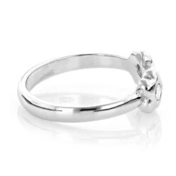 Adjustable 14K White Gold Diamond Toe Ring Flower 0.07ct -Luxurman adjustable 14k gold diamond toe ring flower 007ct p 5973 backwh