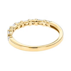 14K Yellow Gold Baguette Round Diamond Women's Wedding/Anniversary Band 0.4ct -Luxurman anniversary rings 14k gold baguette round diamond womens wedding band 04ct backye
