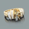Baguette Diamond Engagement Ring Setting 1.03ct 14K Yellow Gold