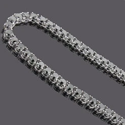 Luxurman -Luxurman black diamond chain necklace 14k 11970ct p 42071back