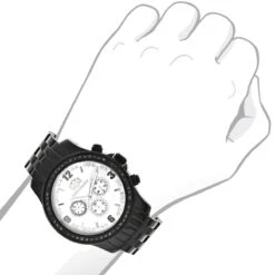 Black Diamond Watch By Luxurman Men's Watches 2.25ct -Luxurman black diamond watch by luxurman mens watches 225ct 3