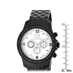 Black Diamond Watch By Luxurman Men's Watches 2.25ct -Luxurman black diamond watch by luxurman mens watches 225ct ruler