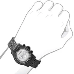 Black Diamond Watch For Men By LUXURMAN 2.25ct -Luxurman black diamond watches for men by luxurman 225ct p 44423 1