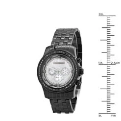 Black Diamond Watch For Men By LUXURMAN 2.25ct -Luxurman black diamond watches for men by luxurman 225ct p 44423 ruler