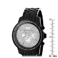 Black Diamond 2.25ct Luxurman Men's Watch Encrusted Dial -Luxurman black diamond watches luxurman mens watch 225ct p 46708 ruler