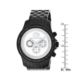 Black Diamond Luxurman Men's Watch 2.25ct -Luxurman black diamond watches luxurman mens watch 225ct ruler