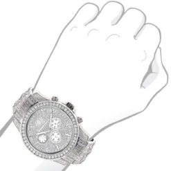 Bust Down Luxurman Raptor Men's Diamond Watch 4 Carat -Luxurman bust down watches fully iced out luxurman mens diamond watch 4 carat raptor 968538 bod