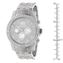 Bust Down Luxurman Raptor Men's Diamond Watch 4 Carat -Luxurman bust down watches fully iced out luxurman mens diamond watch 4 carat raptor 968538 ruler