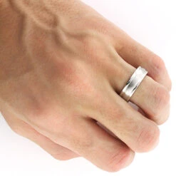 Comfort Fit Platinum Wedding Band For Men - Custom Made -Luxurman comfort fit platinum wedding band for men custom made 3