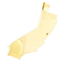 California State White Yellow Diamond Pendant 18.2ct 14K Yellow Gold -Luxurman custom california state white yellow diamond pendant 182ct 14k gold backye