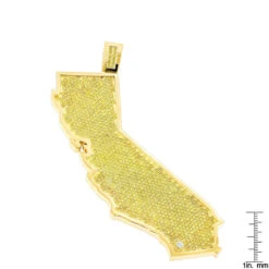 California State White Yellow Diamond Pendant 18.2ct 14K Yellow Gold -Luxurman custom california state white yellow diamond pendant 182ct 14k gold rulerye